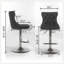 Tabourets de bar dorés pivotants dorés à hauteur réglable de 25 à 33 pouces, tabourets de bar rembourrés modernes avec dossier capitonné confortable pour un pub à domicile et un îlot de cuisine (noir, ensemble de 2)-792676183-792676190