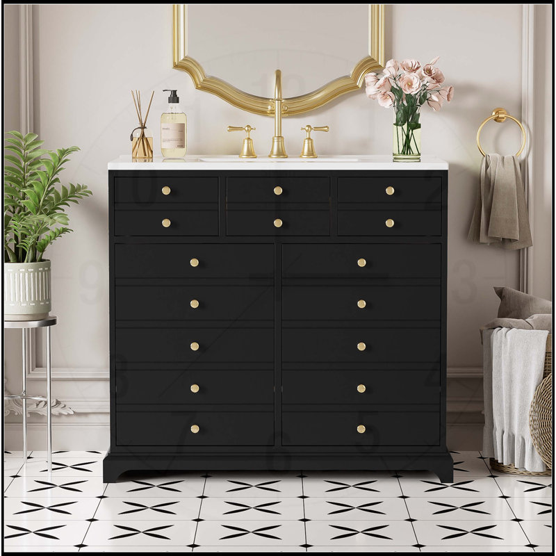 Armoire de rangement en bois massif, Noir