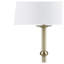 Lampe de table traditionnelle Hampton Hill Bedford H 28 po avec finition laiton antique et abat-jour empire blanc cassé, comprend une ampoule DEL 9 W
