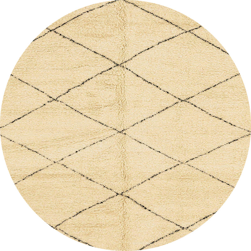 Abstract Indoor Rug, Round 7'