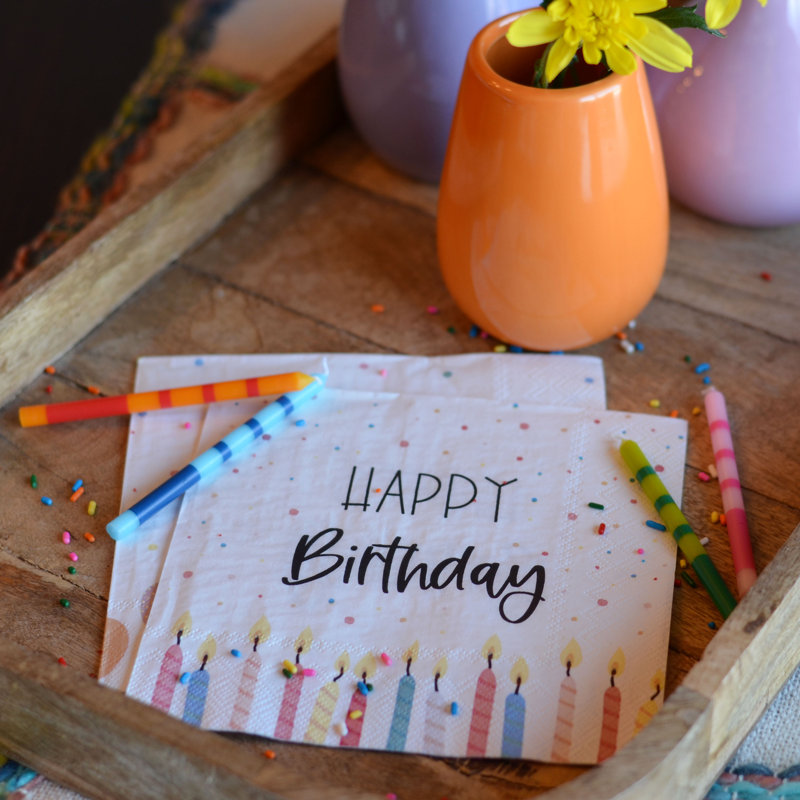 Serviettes d'anniversaire