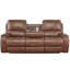 Fauteuil inclinable brun - porte-gobelets et coussins en mousse épais chauds avec console de rangement et porto, coussins, accoudoirs coussinés pour un repos confortable