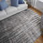 Tapis abstrait noir / gris / ivoire Rohon de style transitionnel de 7 pi 10 po x 11 pi-42061802-2456670