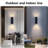12In Outdoor Wall Lights 4 Packs,Modern Square Outdoor Porch Light,Square Cylinder Up Down Lights Aluminum Waterproof Wall Lighting Exterior Light For Porch Patio Garage(No Bulb)