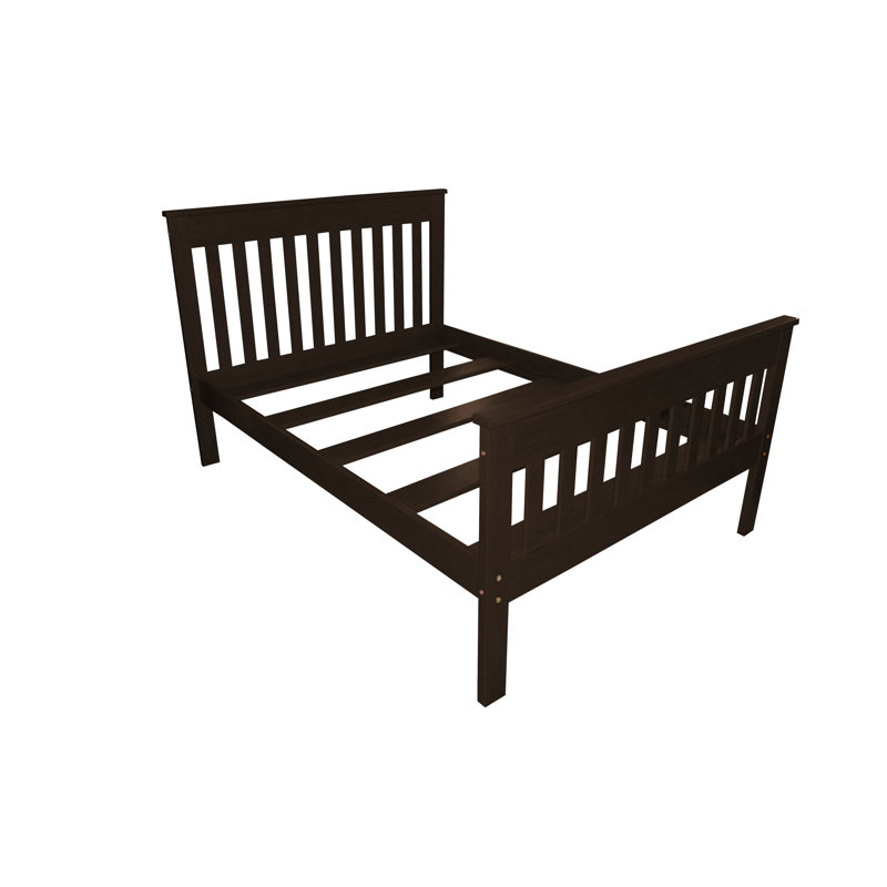Harmony Home Collection Unfinished Solid Wood Slat Bed, Rich Tobacco Stain, Full / Double