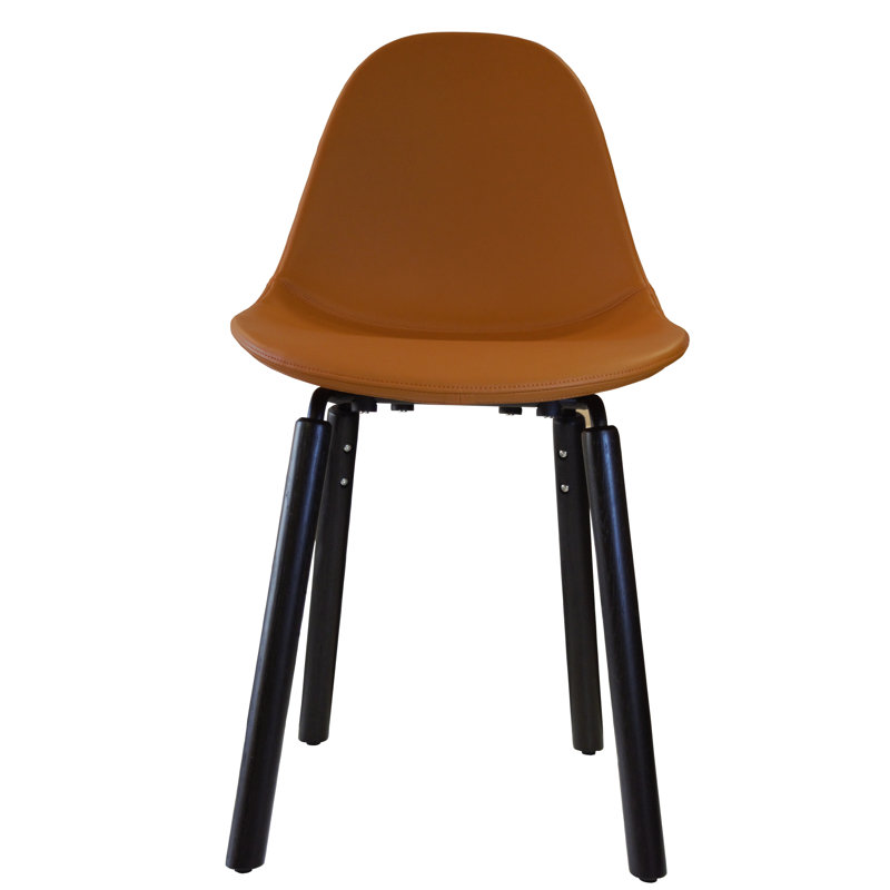 TA 18 " H Faux Leather Upholstered Side Chair, Black