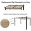 Auvent de remplacement pour pergola de patio 13 x 10 pi - résistance kaki, tissu imperméable, blocage du couvercle supérieur facile à installer, assemblage sans effort