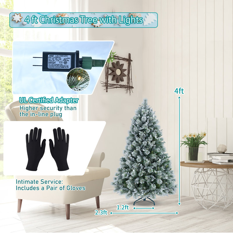 Arbre de Noël enneigé de qualité supérieure