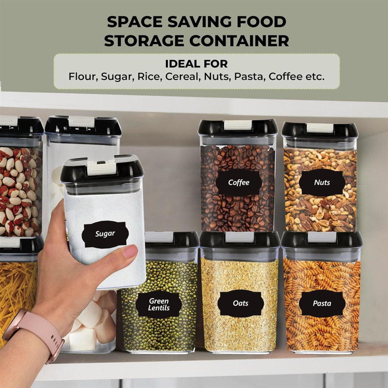 Plastic 3 Piece Storage Jar Set