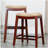 30-inch cherry red bar stool, bone-colored seat-490146551-490146555-490146556