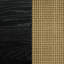 Très grand lit noir avec tissage, style côtier moderne, pieds dorés, coins arrondis à l'est et cadre, esthétique, bords pour la chambre à coucher