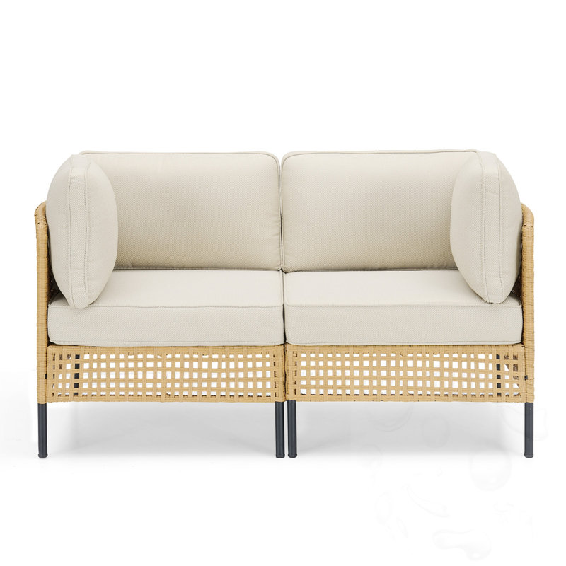 Outdoor Wicker Sofa with Csuhions