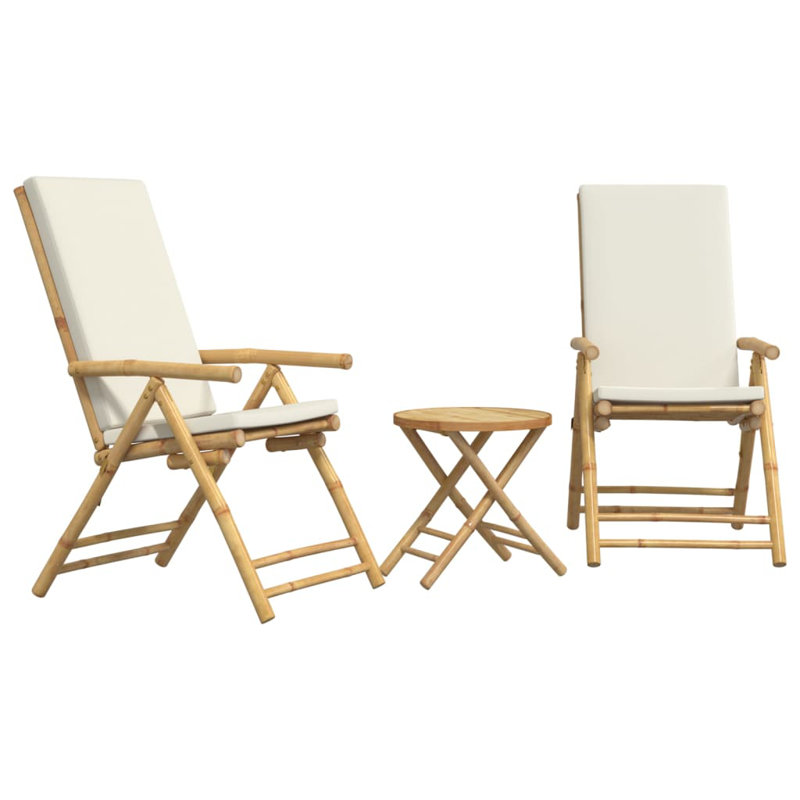 Ensemble bistro 3 pièces avec coussins Bay Isle Home ™, Crème