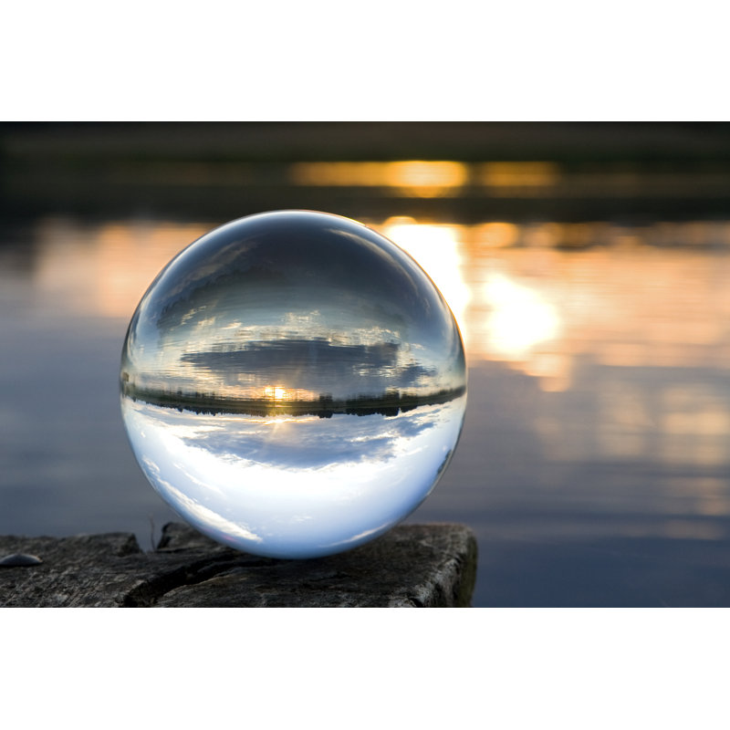 Glass Ball At Sunset - Wrapped Canvas Print, 61cm H x 91cm W x 3.8cm D