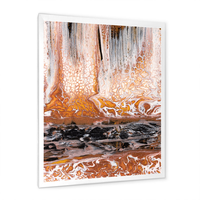 «Organic Shapes in Brown and Black Marble Art II», reproduction d'art moderne sur toile, H 20 po x l 12 po x P 1 po
