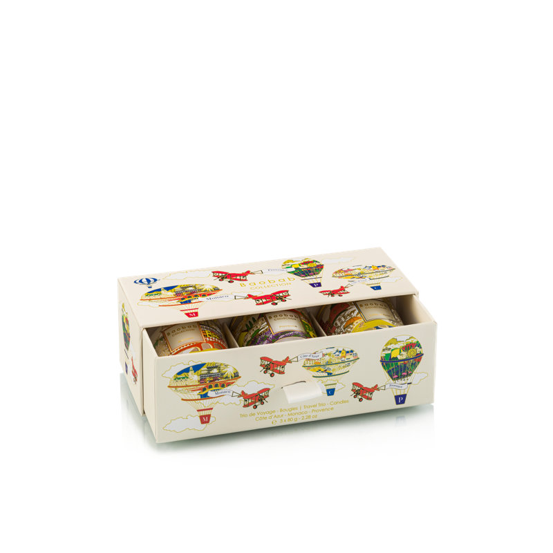 TRIO TRAVEL CANDLES PROVENCE-MONACO-COTE D'AZUR