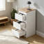 25cm W Engineered Wood Bedside Table