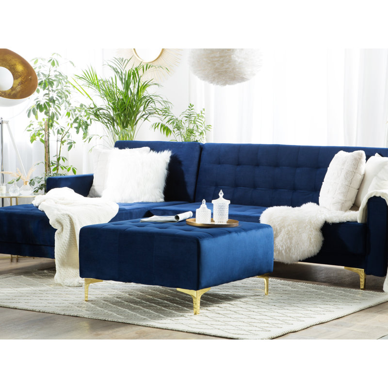 Ville 80cm Wide Velvet Square Cocktail Ottoman