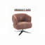 Chaise d'appoint pivotante rembourrée-235457484