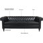 81,69 po pour 3, coussins moelleux, housse en cuir synthétique, structure interne avec pieds, accoudoir carré à 3 places, large, cuir, siège amovible confortable, fabrication-1312721358