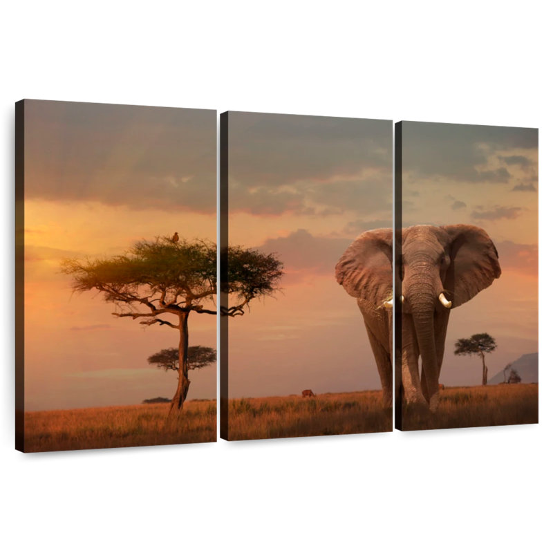 Giant Male Elephant, 36" H x 57" W
