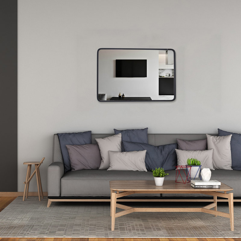 Lensy Metal Rectangle Wall Mirror
