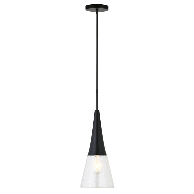 Luminaire suspendu conique à 1 lumière Myra, Bronze noirci
