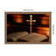 «Open Bible and Crucifix», reproduction d'art sur toile encadrée