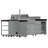 FORNO Bulnes Outdoor Kitchen 40" 84,000 BTU Stainless Steel BBQ with White Sintered Stone Countertops-112750211