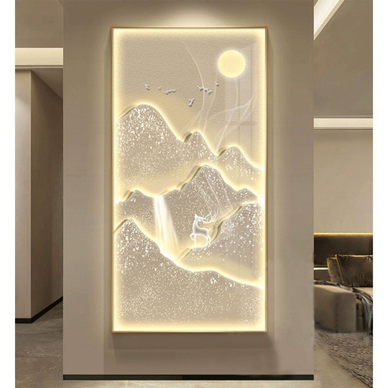 Luminaire suspendu à DEL moderne et luxueux pour décoration murale, H 39,37 po x l 19,69 po x P 1,18 po