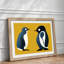 Young Penguins Abstract - Framed Print-2043635676-2043635677