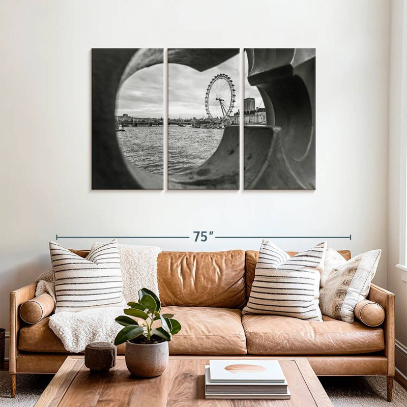 Rorry View Of London Attractions, 36" H x 57" W