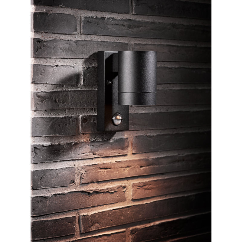 16cm H Outdoor Armed Sconce, Black