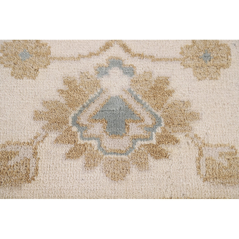 Tapis floral floral gris Oushak 9 x 12