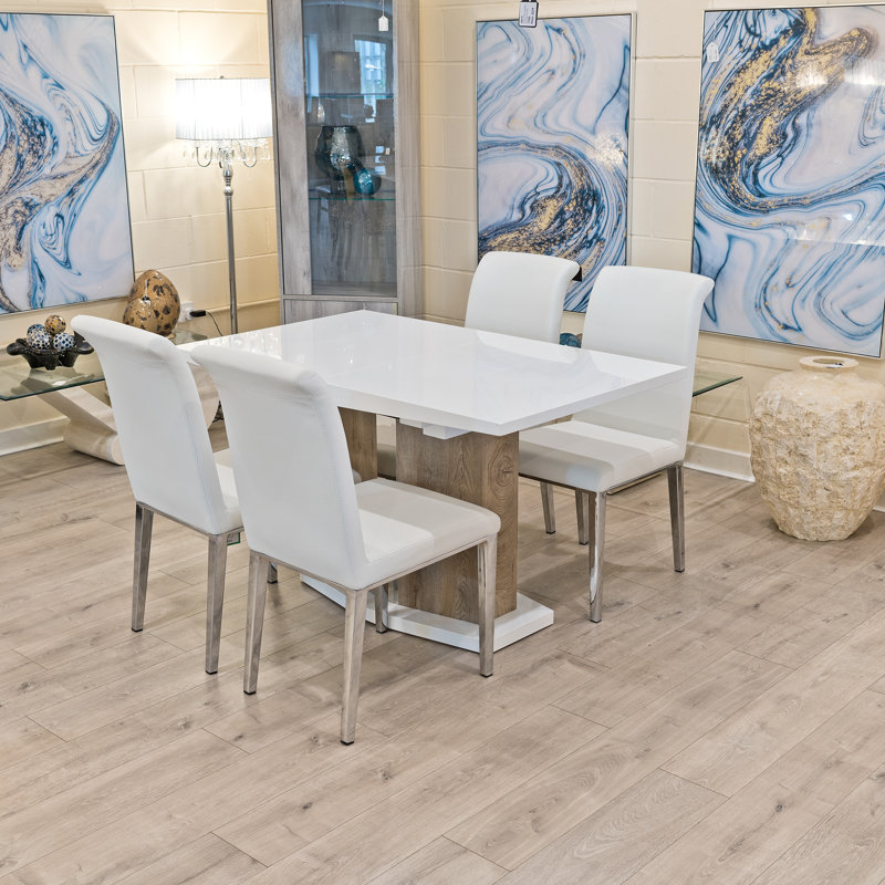 Bowdoinham 4 - Person Butterfly Leaf Dining Set, White