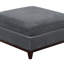 Repose-pieds modulaire en tissu de chenille cendré