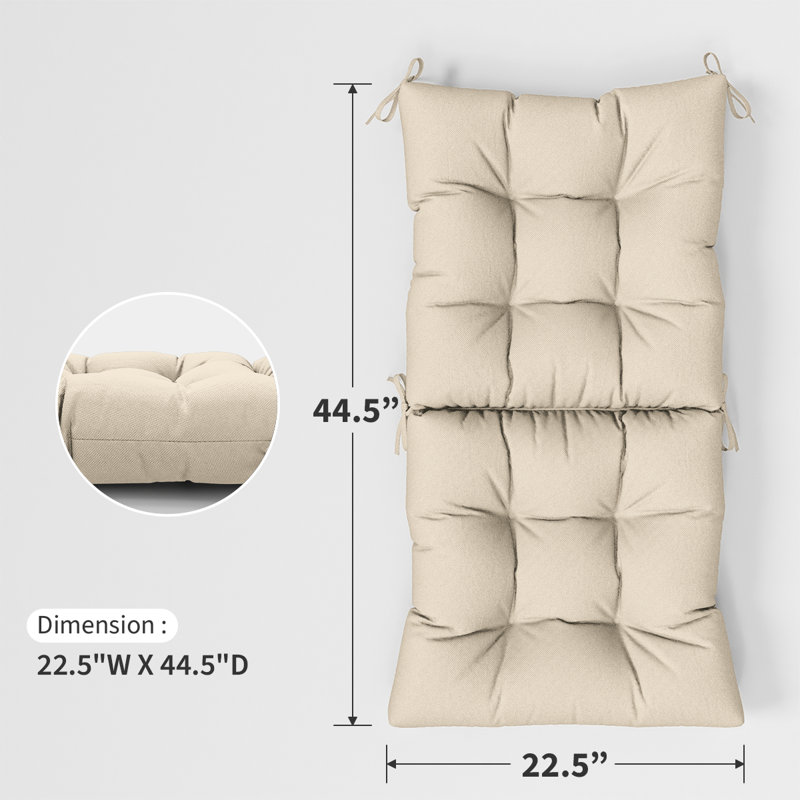 Indoor And Outdoor 5"  Seat/Backcushion, Cream