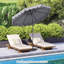 Parasol de patio 10 pi avec réglage de l'inclinaison de la manivelle et volants avec dessus ventilé et 8 nervures-961065340