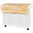 Drop Kitchen Cart With Metal Frame And Practical Design White Cabinet Door Shelves Smooth Rolling Wheels-398320453