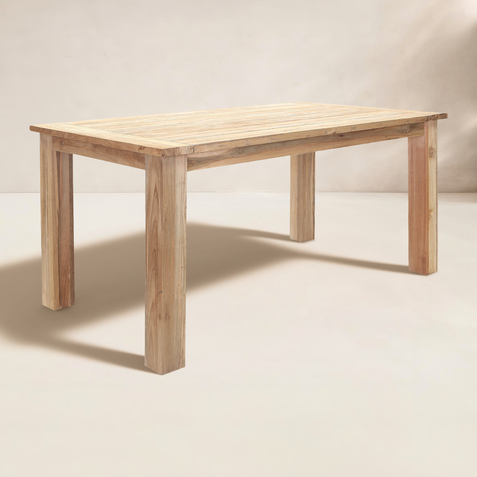 Bedwell Teak Patio Dining Table, 35.4" W x 63" L x 30.3" H