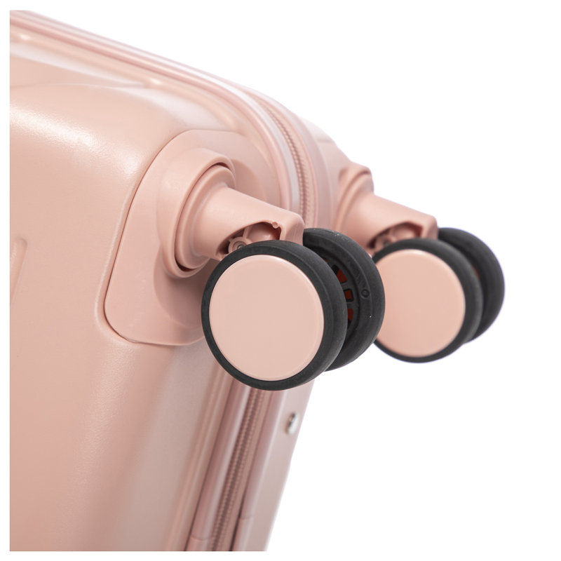 Bagage de cabine rigide en ABS 20 pouces avec roulettes - rose