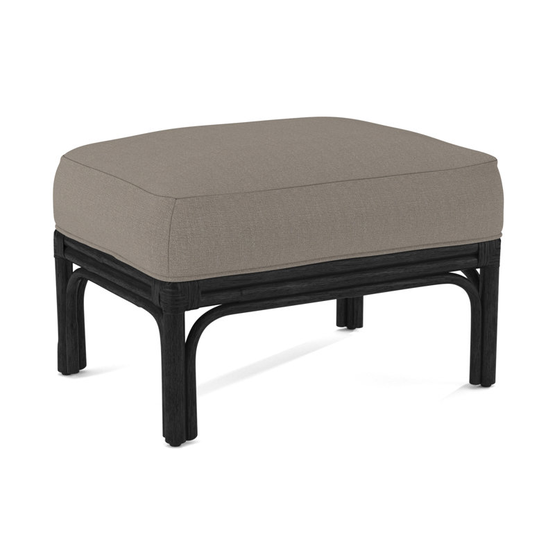 Boca Ottoman, Brown Geometric, 0456-33, Black