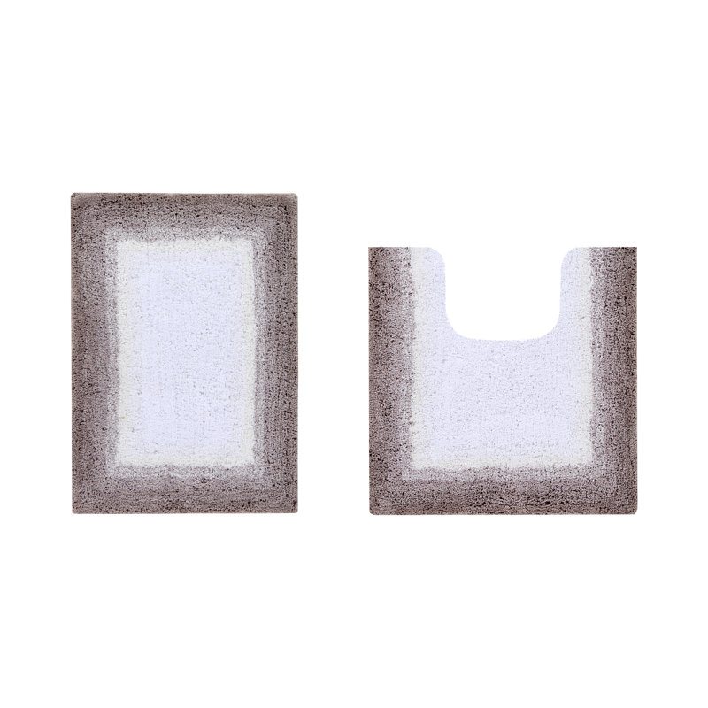 Ensemble de tapis pour salle de bain 2 pièces 100% coton 1615 g / m² Torrent, 2 pièces (17 po x 24 po | 20 po x 20 po), Beige