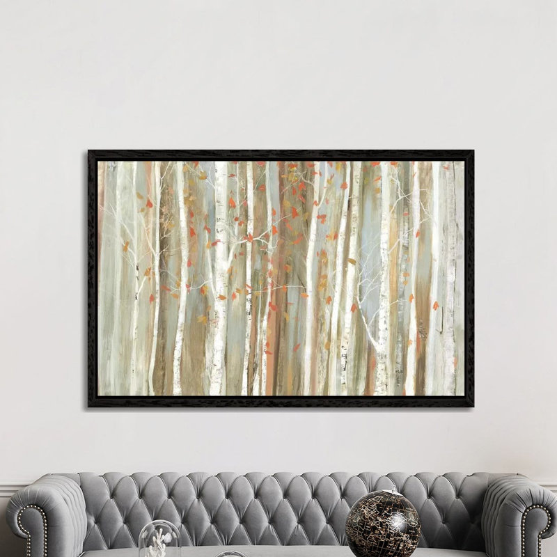 Birch Bark by Allison Pearce - Painting on Canvas, Black Framed Canvas, 152.5 cm H x 101.5 cm W