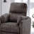Chocolate Brown Contemporary Power Glider Recliner - Swivel, Curved Arms, Polyester Fiber Fill-1129318087