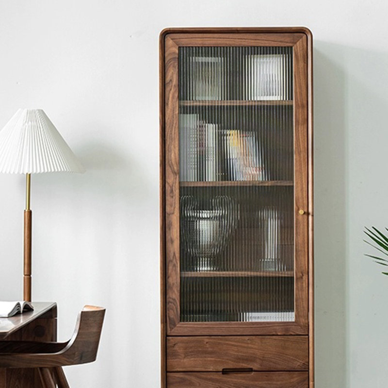All solid wood black walnut bookcase