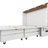 Queen Murphy Storage Bed W\ 2 Drawers, Murphy Cabinet Bed With Tri-Fold Memory Foam Mattress, White