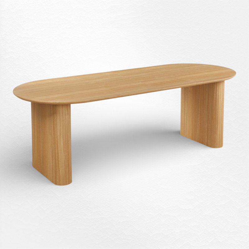 Extendable Dining Table With 2 Removable Leaves, Oak