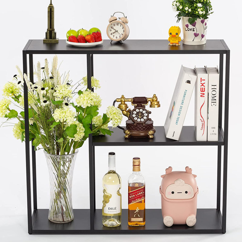 Vesela Console Table, Black, 29.53" H x 31.5" W x 9.84" D