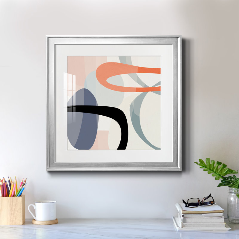 Floating on Silk III - cadre photo, impression, Papier avec cadre argenté, H 17,5 po x l 17,5 po x P 1,5 po